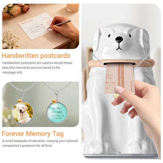 The Whisper Cabin of Love | A Loyal Tribute - The Heart's Mailbox Dog Urn.