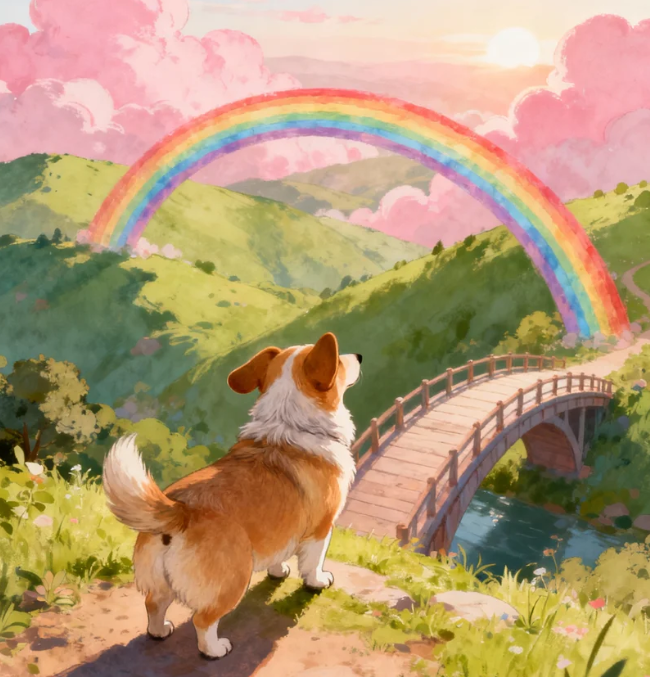 rainbow bridge dog memorial