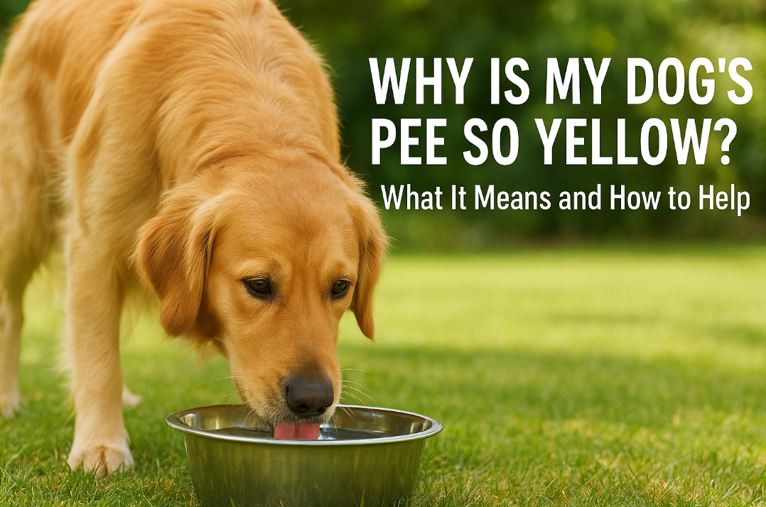 why is my dogs pee so yellow