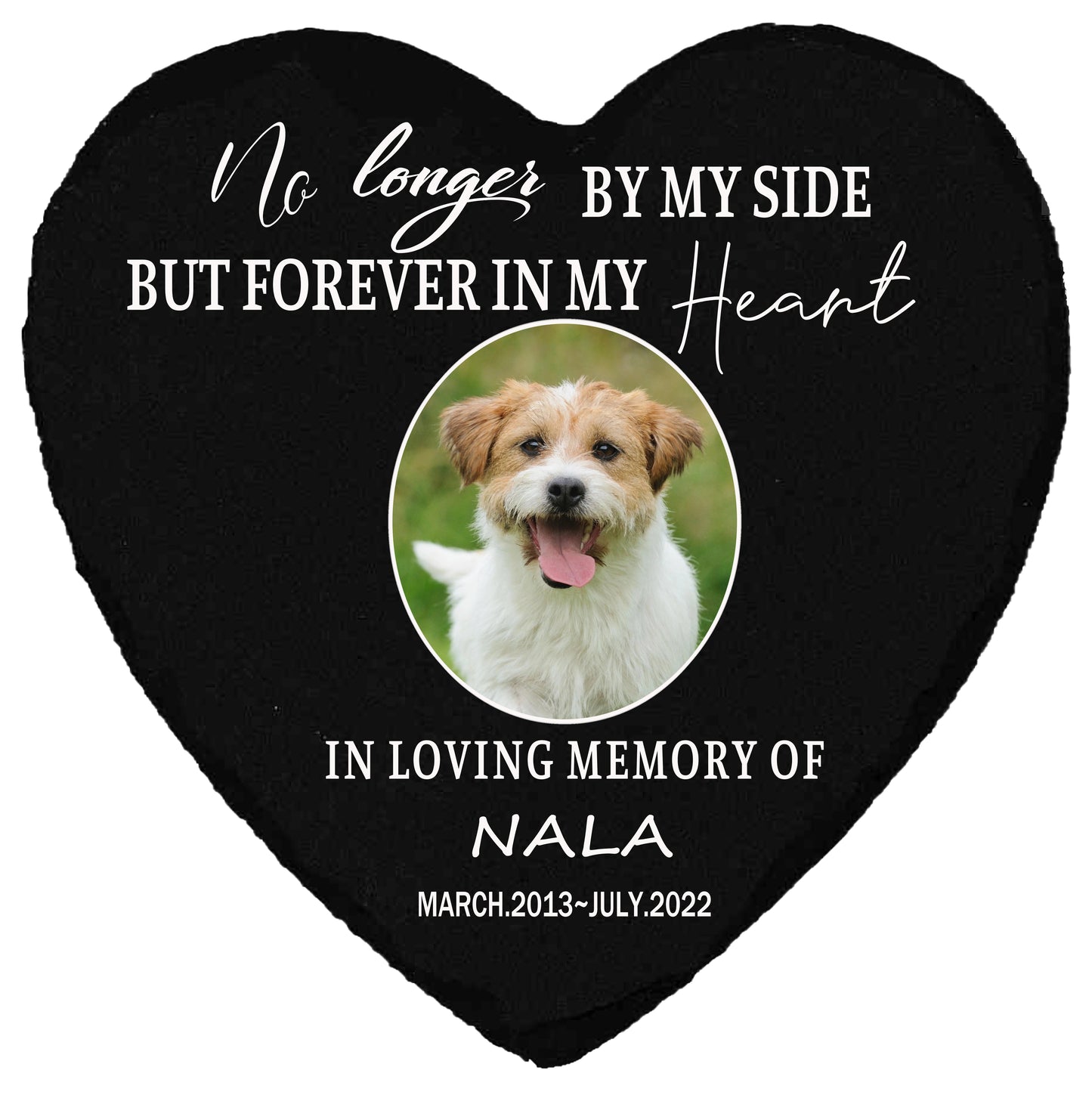 Perfectails Pet Memorial Plaques (Heart, "Forever in My Heart") | Loved Pet Sympathy Gift