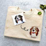 Custom embroidered pet portrait T-shirts/hoodies/sweatshirts