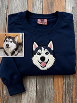 Custom embroidered pet portrait T-shirts/hoodies/sweatshirts