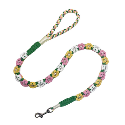 Spring Meadow Mix | 25-Flower Handwoven Decorative Dog Leash