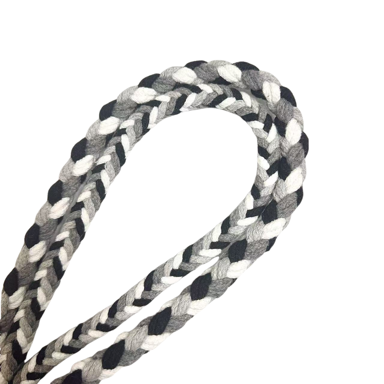 Black & Gray | 5-Flower Handwoven Decorative Dog Leash