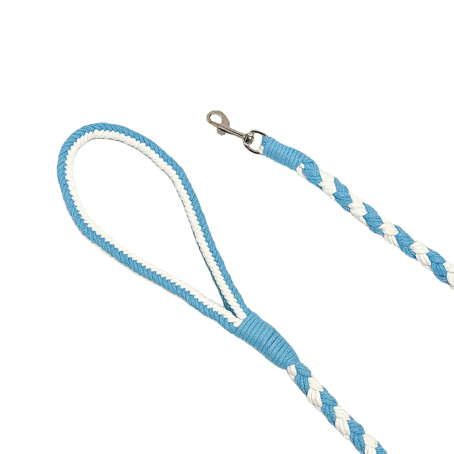 Blue & White | Handmade Rope Dog Leash
