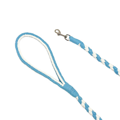 Blue & White | Handmade Rope Dog Leash
