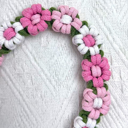 Pink & Green | 9-Flower Handwoven Decorative Dog Leash