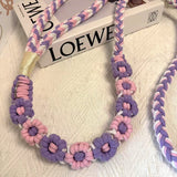 Pink & Purple | 9-Flower Handwoven Decorative Dog Leash