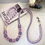 Pink & Purple | 9-Flower Handwoven Decorative Dog Leash