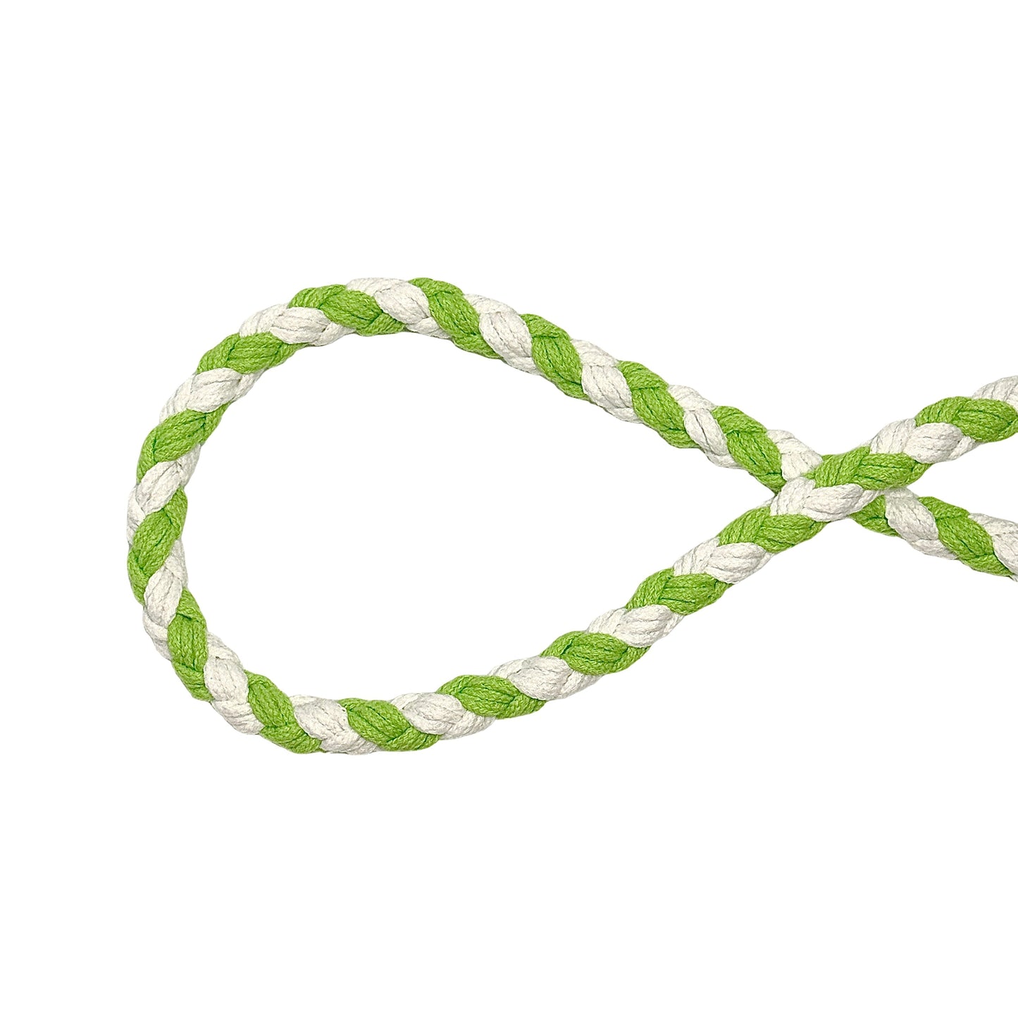 Green & White | Handmade Rope Dog Leash