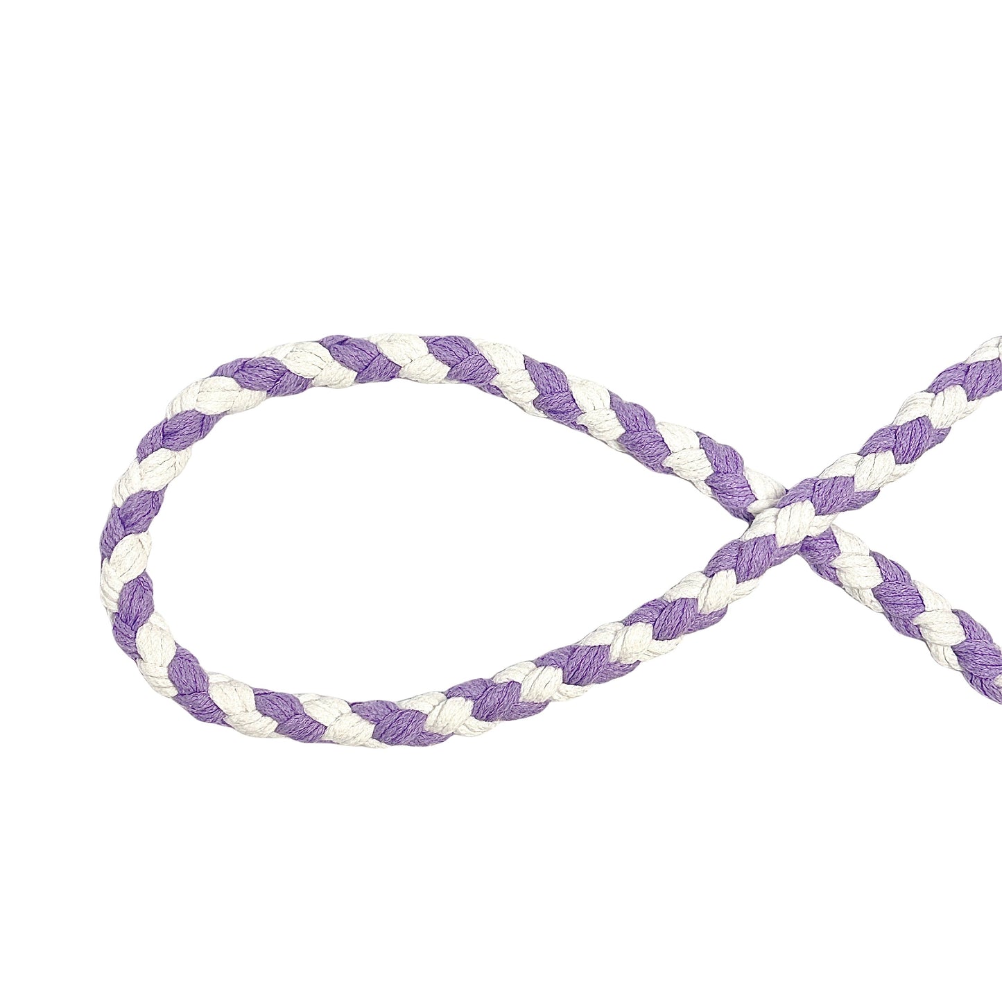 Purple & White | Handmade Rope Dog Leash