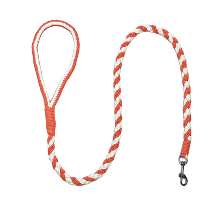 Orange & White | Handmade Rope Dog Leash