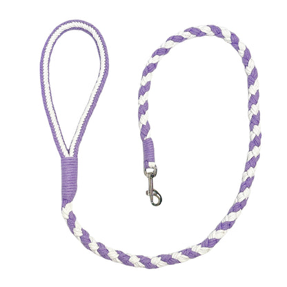 Purple & White | Handmade Rope Dog Leash