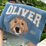 Custom embroidered pet portrait T-shirts/hoodies/sweatshirts