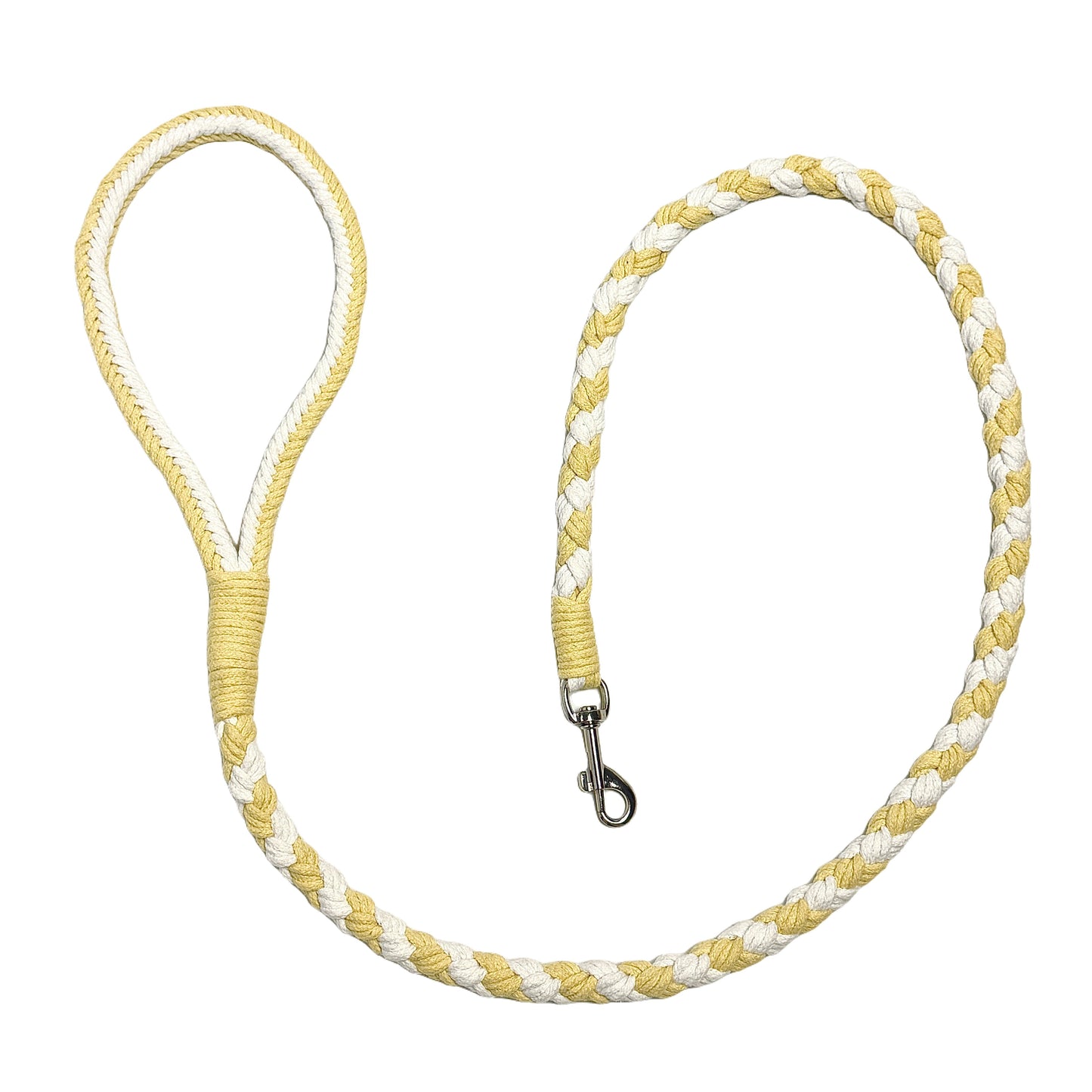 Yellow & White | Handmade Rope Dog Leash