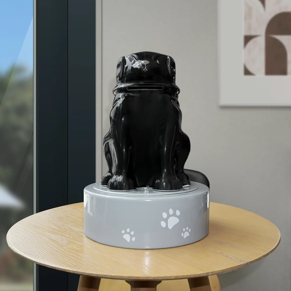Large Capacity Dog Urn for Ashes | Ceramic Memorial | Airtight Seal | Message Slot