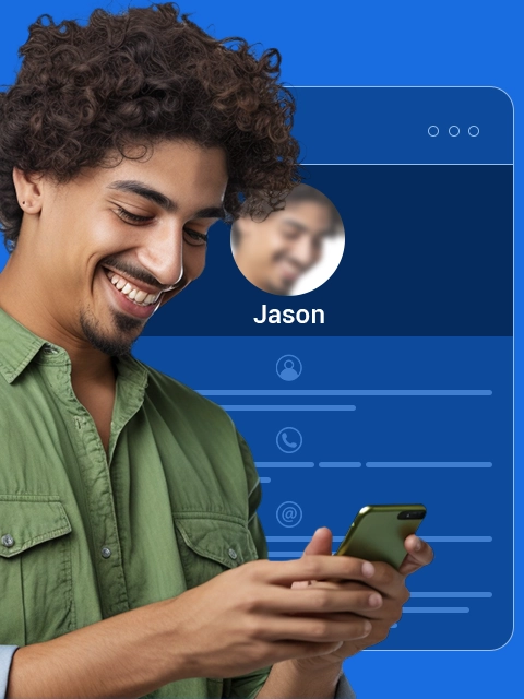 a man using the phone