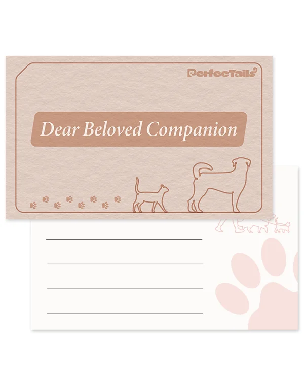 Pet Memorial Envelope | Loving Handwritten Memorial Letters for Pet Urns